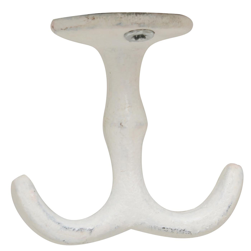 Gancho Doble Para Repisa Color Blanco