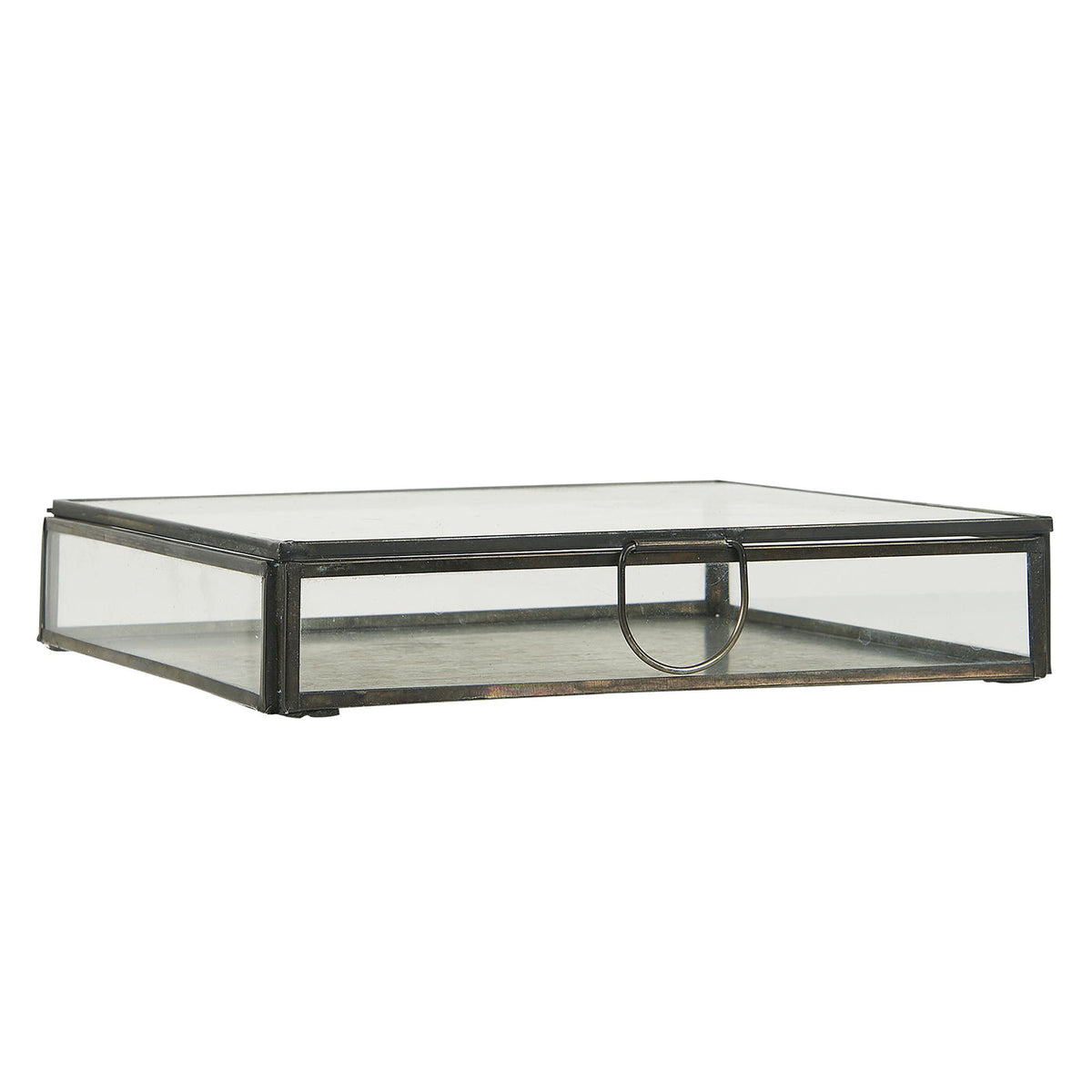 Caja de Vidrio con Tapa 18x18 cm