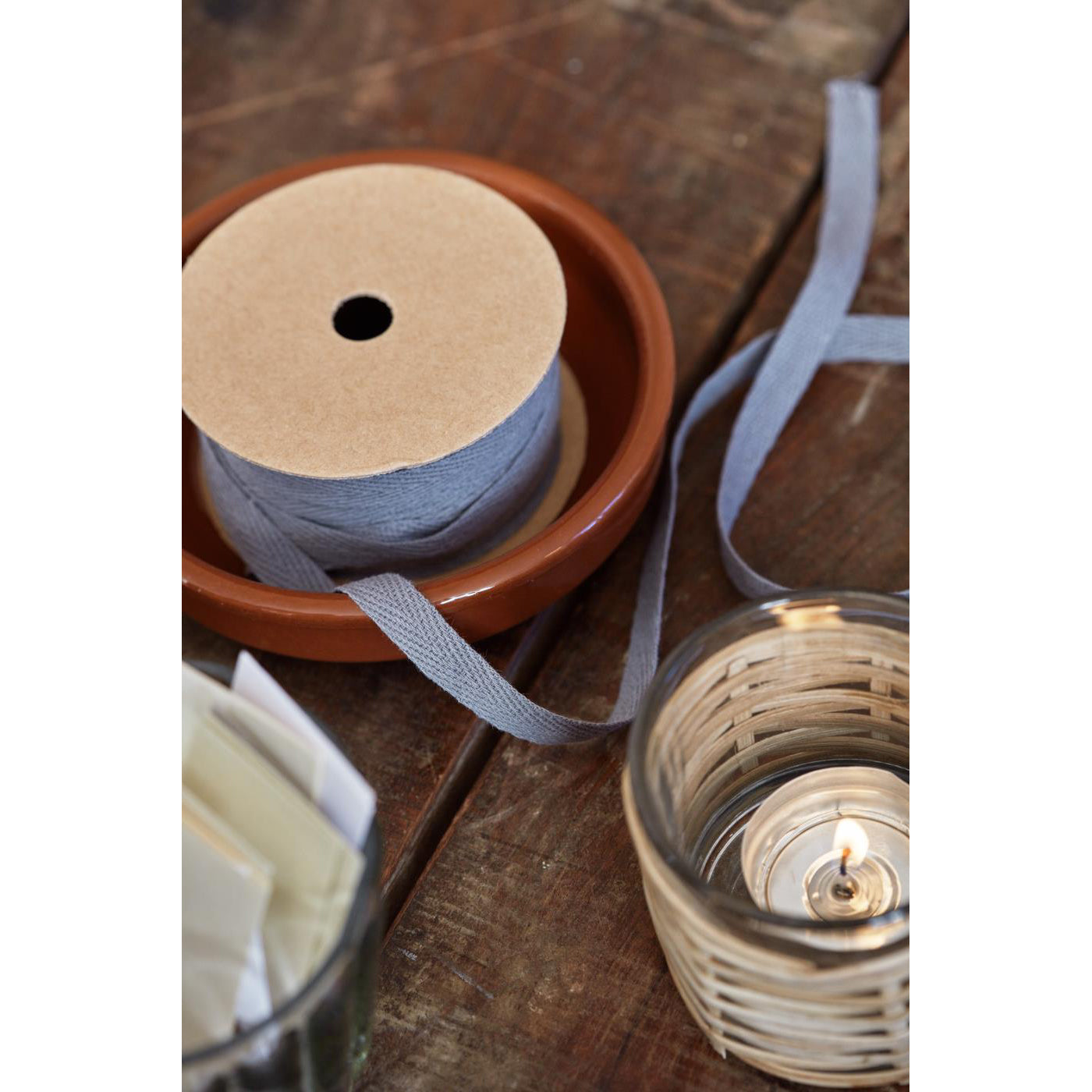 Cinta Algodón Kit en Rodete Gris L 5m