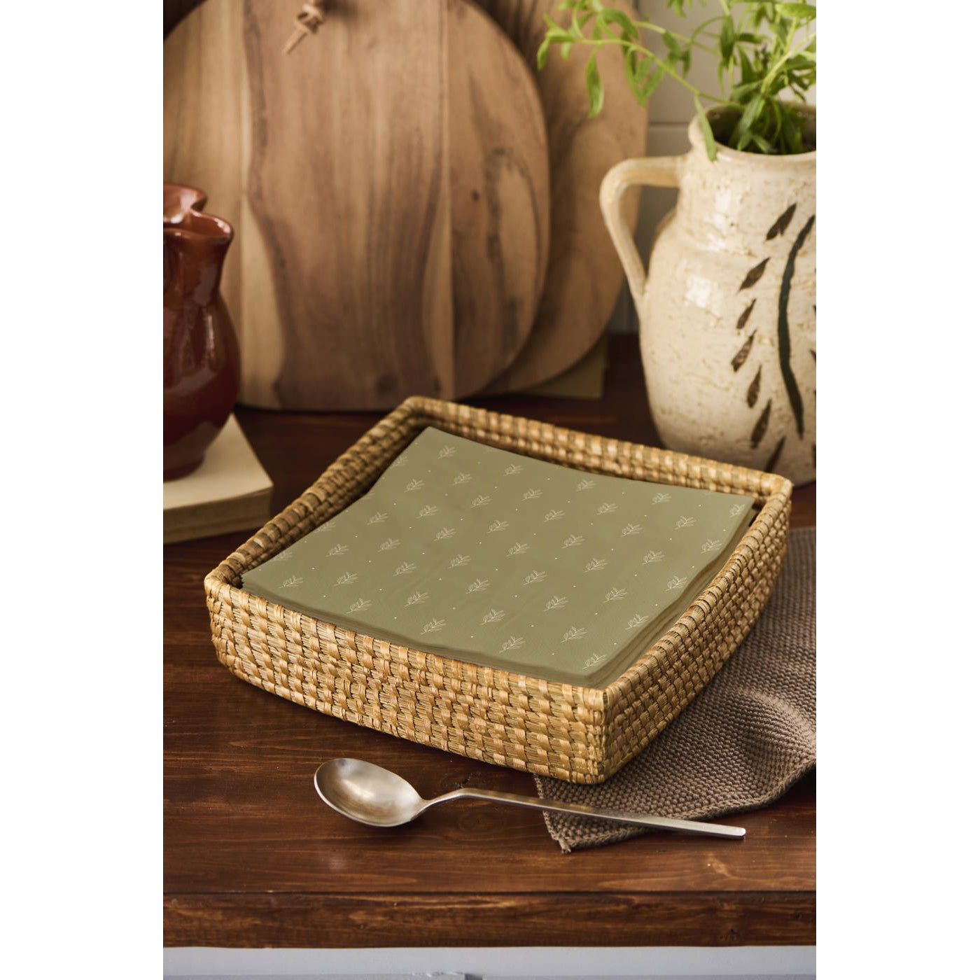 Porta Servilletas Cuadrado 24x24 cm