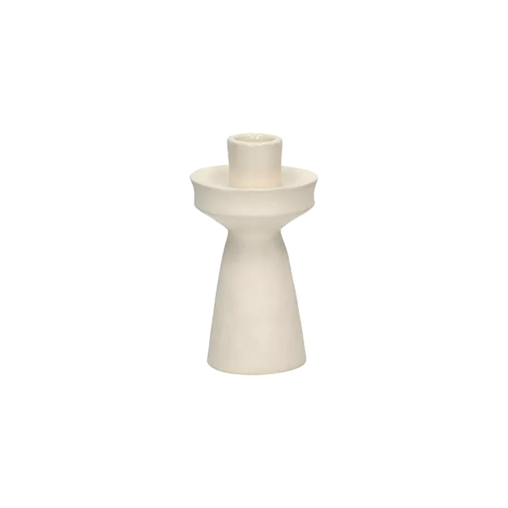 TIERNO Off White Candelabro DIA 7,5 x H 13,8 cm