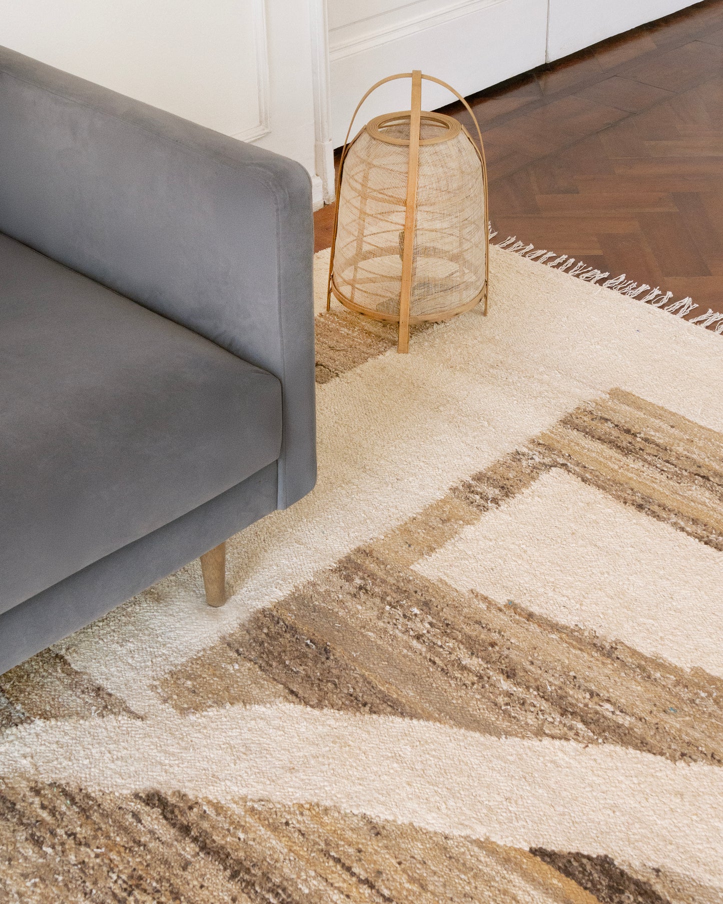 Alfombra Seda Xian Brown-Naturel 2,5x3,5 m