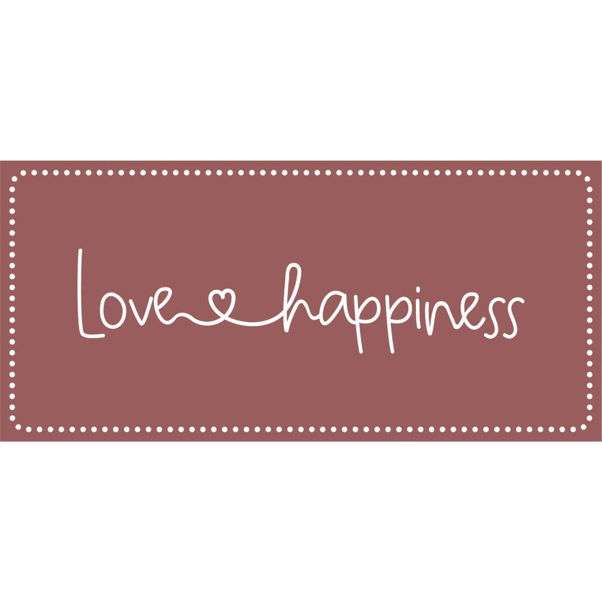 Letrero Metal: Love Happiness L: 15 cm
