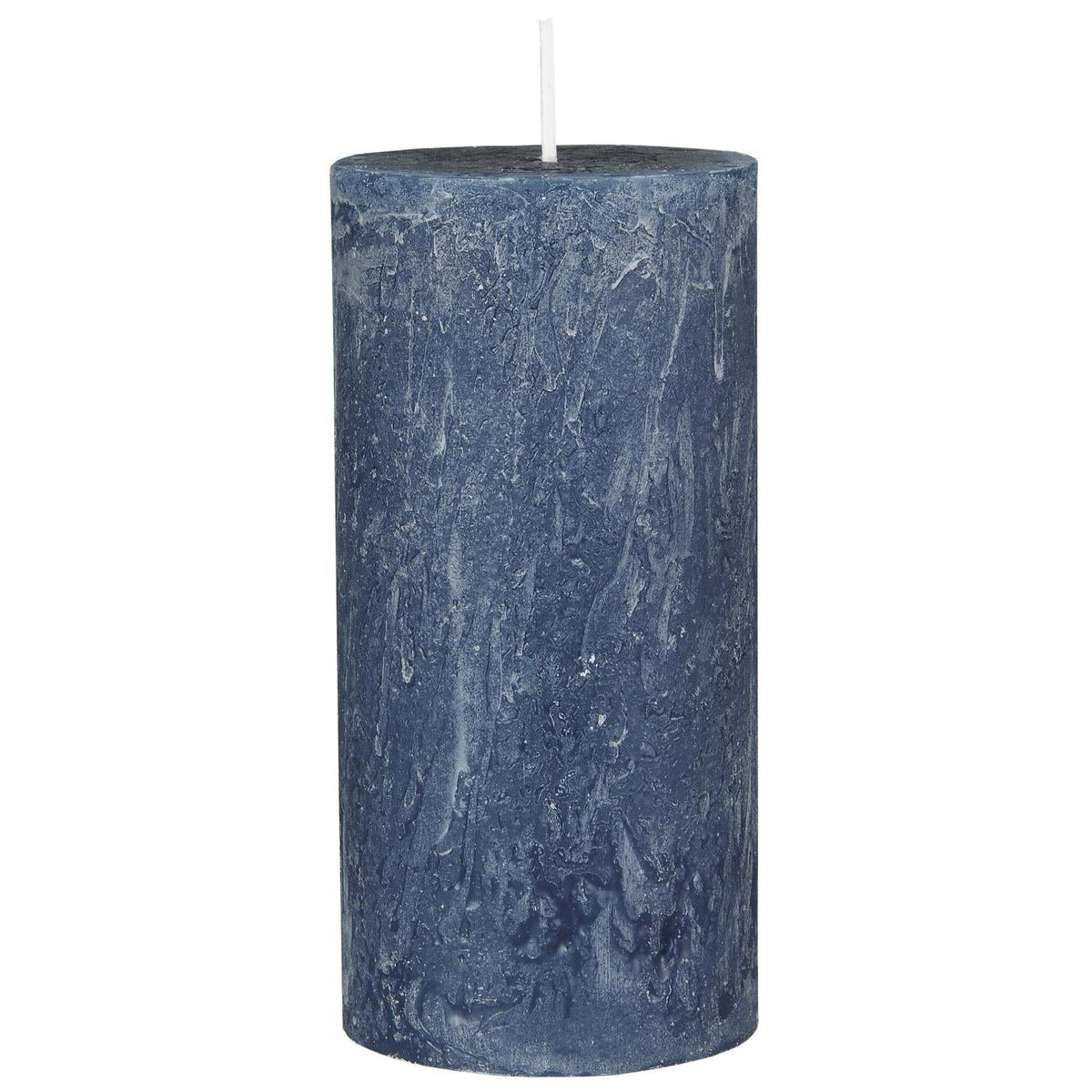 Vela Rústica Azul Oscuro Ø:6.8 cm H:14 cm