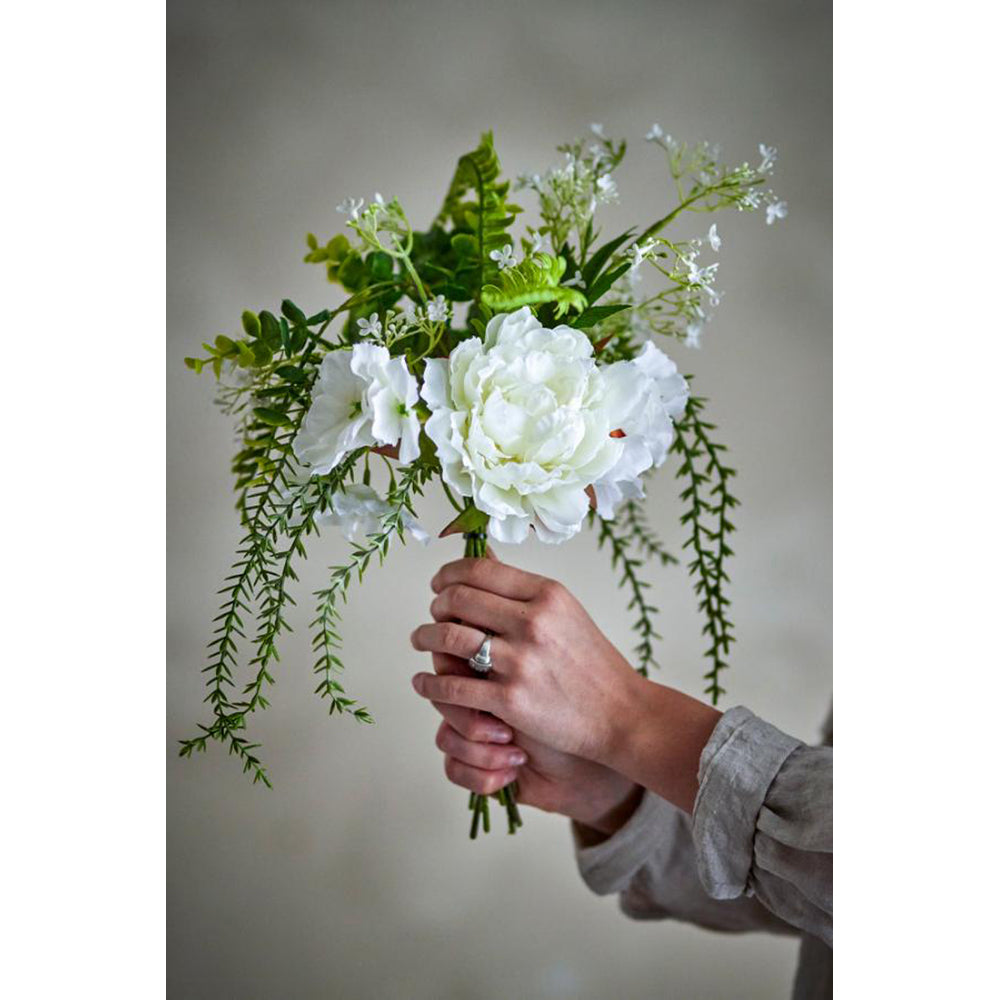 Bouquet Flores Lustre Blancas, Ø23xH43 cm