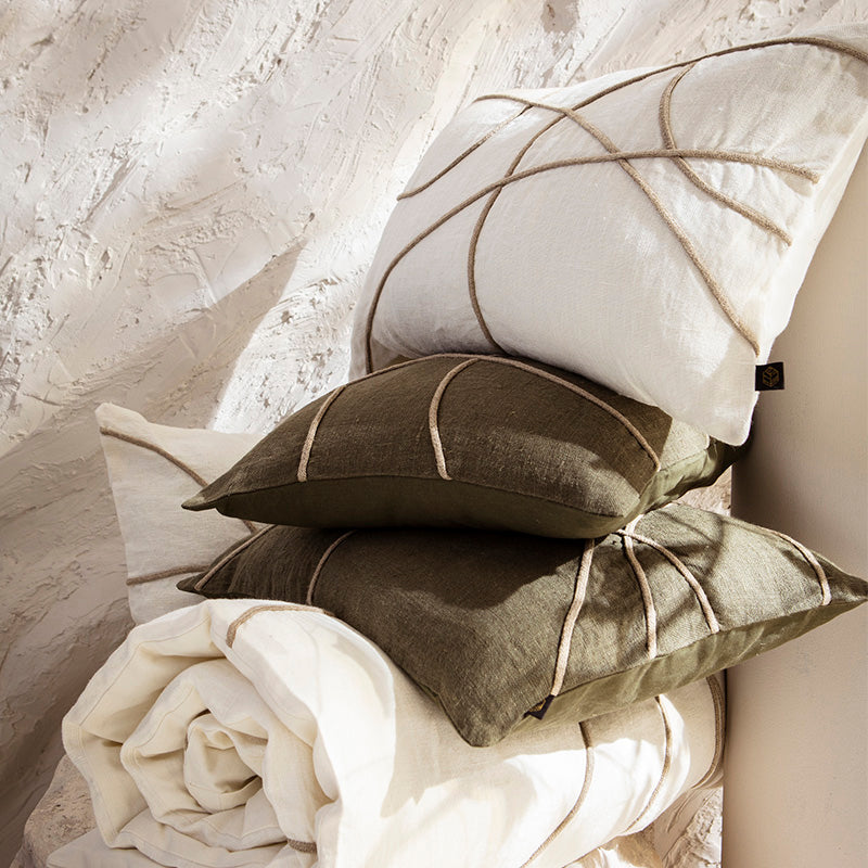 Funda lino Marbella Blanc 40x60