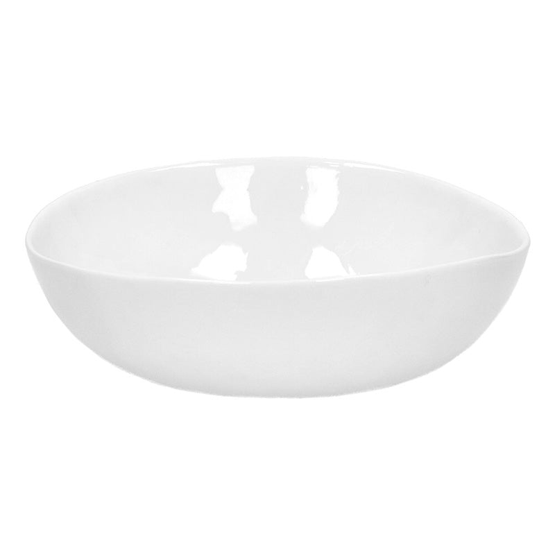 Loza Porcelino Blanco Ovalado Set de 4 Bowl de Sopa 17 cm