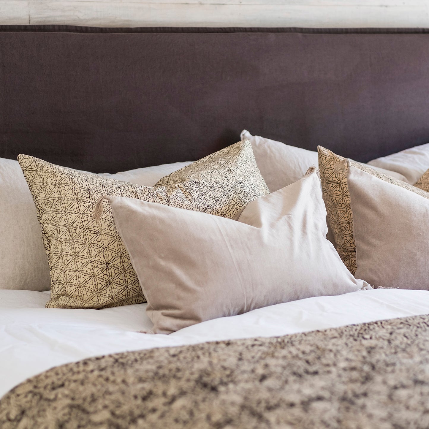 Funda Cojín Algodón Chennai Black 50x70 cm