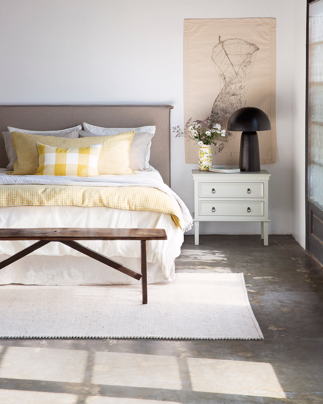 Funda Cojín Lino Cuba Paille 55x110 cm