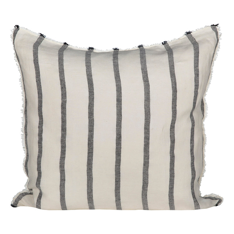 Funda Lino Somme Marfil/Negro 45x45 cm