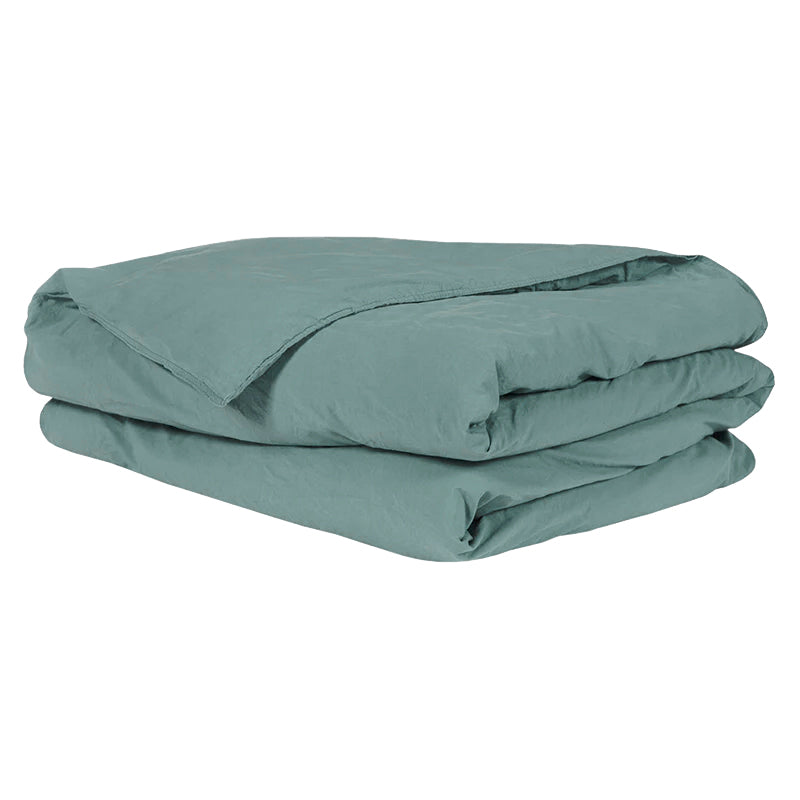 Funda de Plumón Algodón Percal Celadon