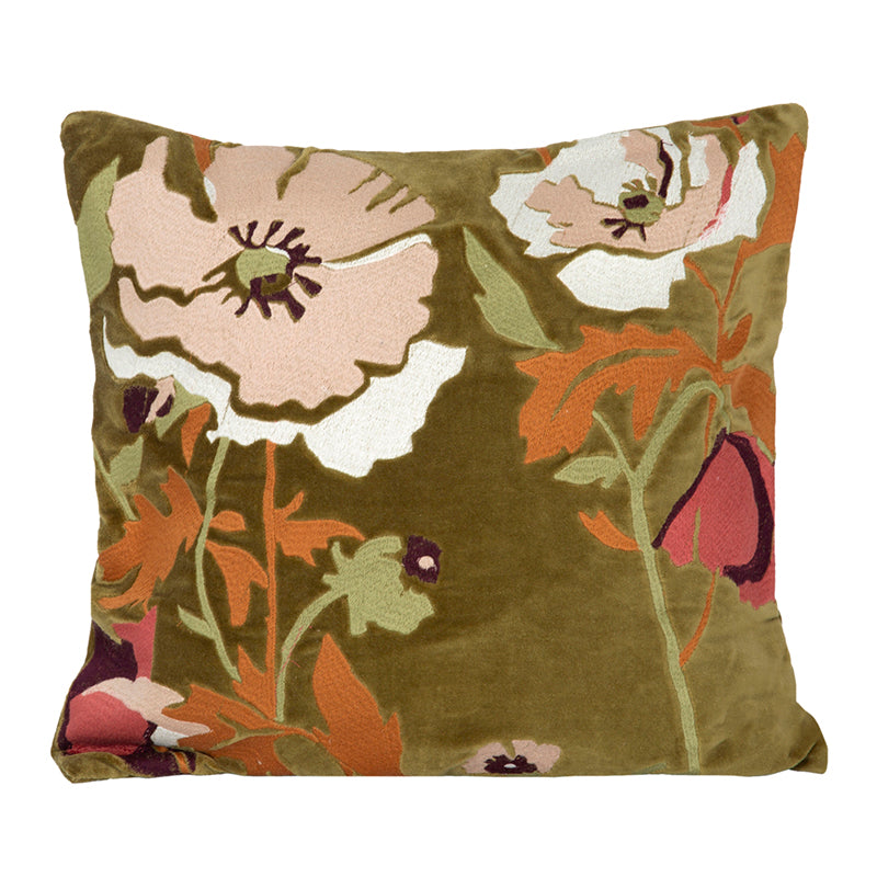 Funda Cojín Velvet Bristol Olive 45x45 cm
