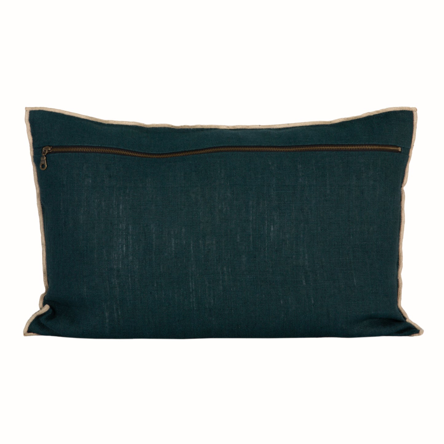 Funda Cojín Lino Chennai Bleu de prusse 40x60 cm