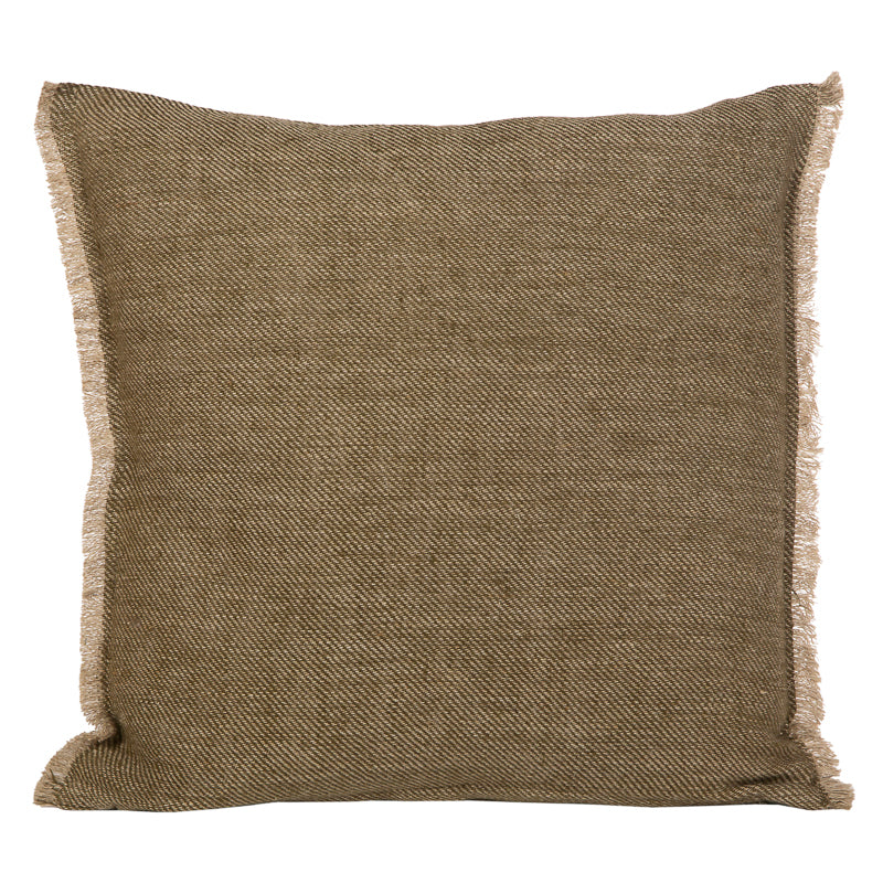 Funda Cojín Lino Cuba Olive 45x45 cm