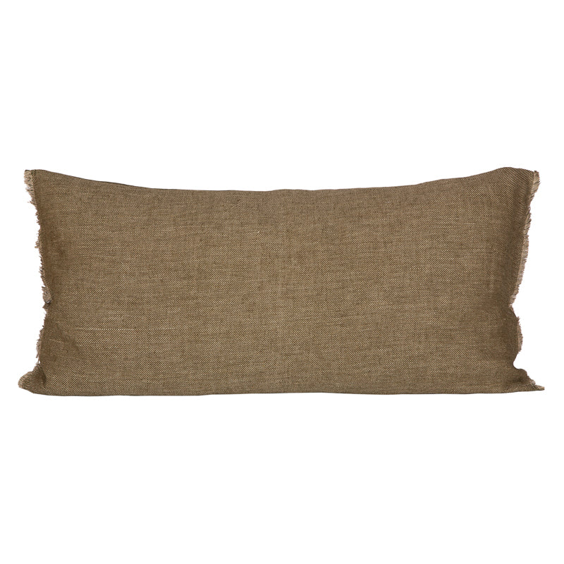 Funda Cojín Lino Cuba Olive 55x110 cm