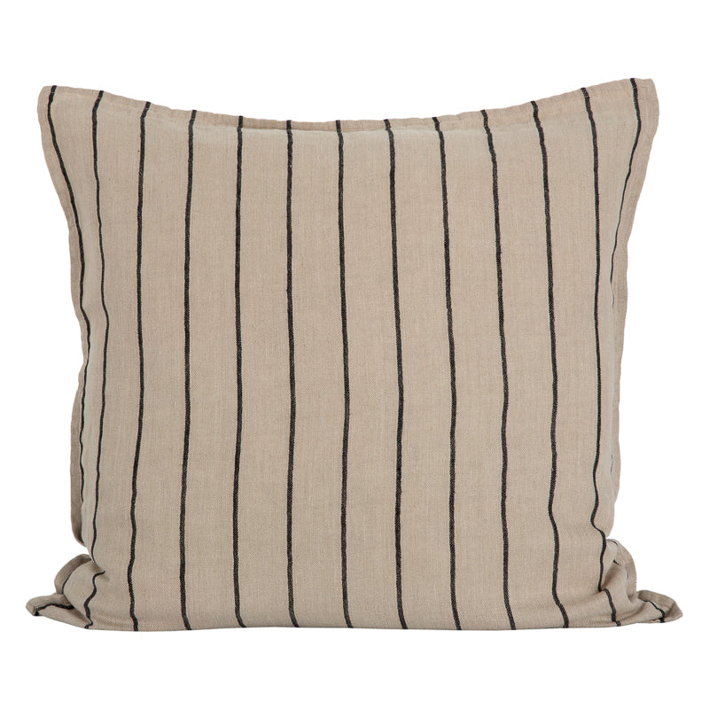 Funda Cojín Le Mans Natural Negro 65x65 cm