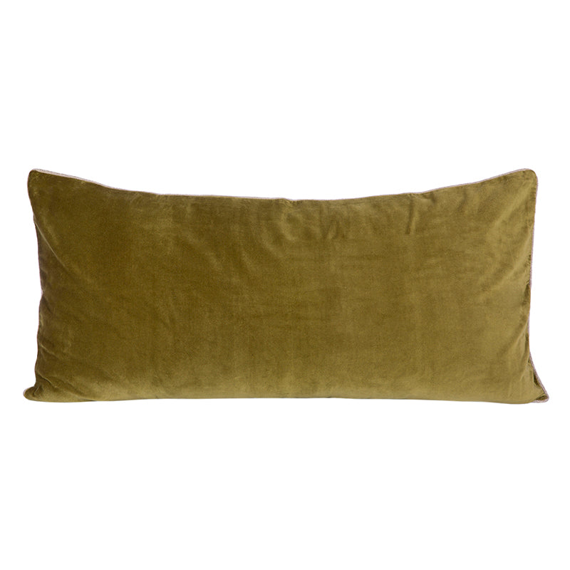 Funda Cojín Velvet New Delhi Olive 55x110 cm
