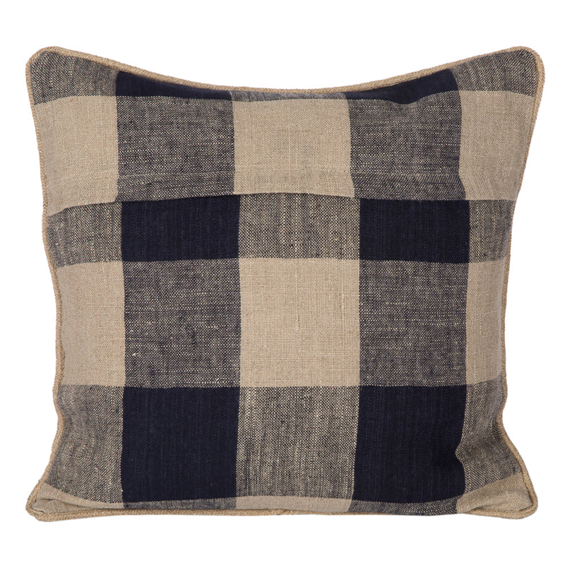 Funda Cojín Lino Palma Encre 45x45 cm