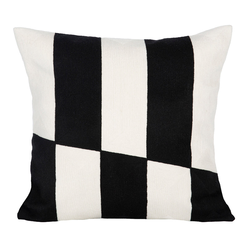 Funda Cojín Algodón Bordado Sidney Noir 45x45 cm