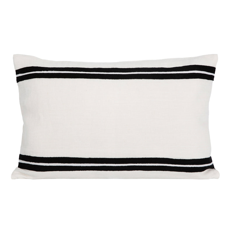 Funda Cojín Lino Bordado Skagen Blanc 40x60 cm