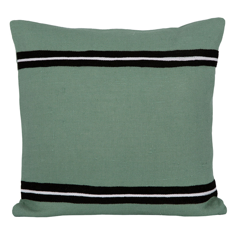 Funda Cojín Lino Bordado Skagen Celadon 45x45 cm