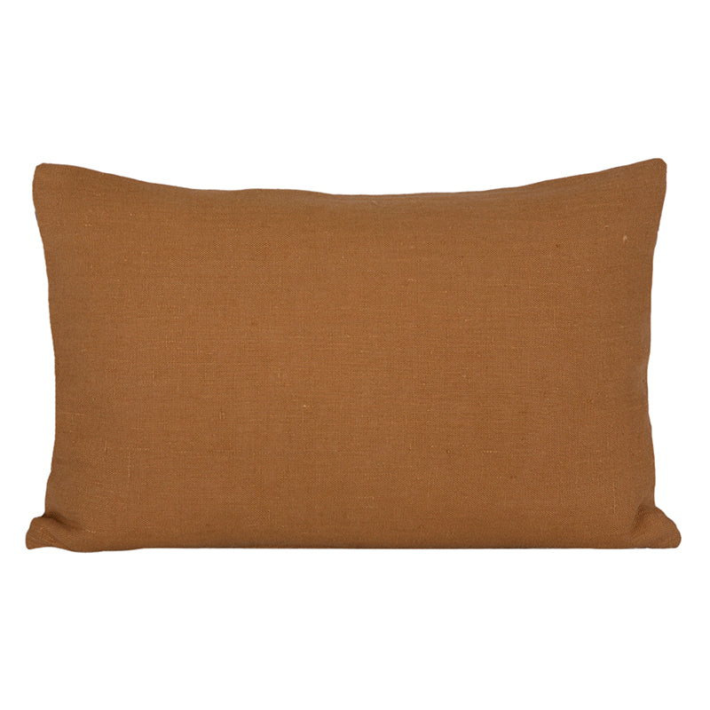 Funda Cojín Lino Bordado Skagen Tabac 40x60 cm