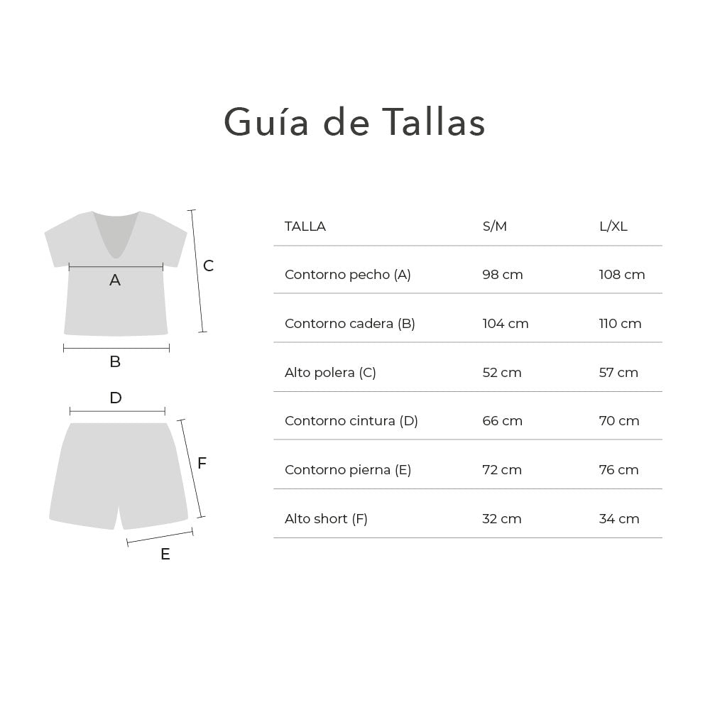 Symi Lounge Wear Short / Polera Blanc