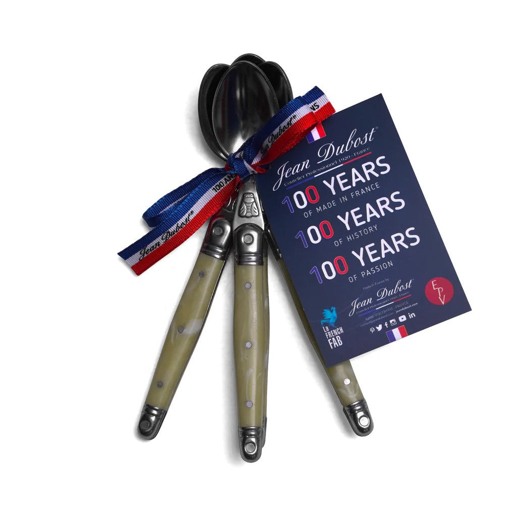 Laguiole Set 4 Cucharas Moka Jean Dubost Mármol