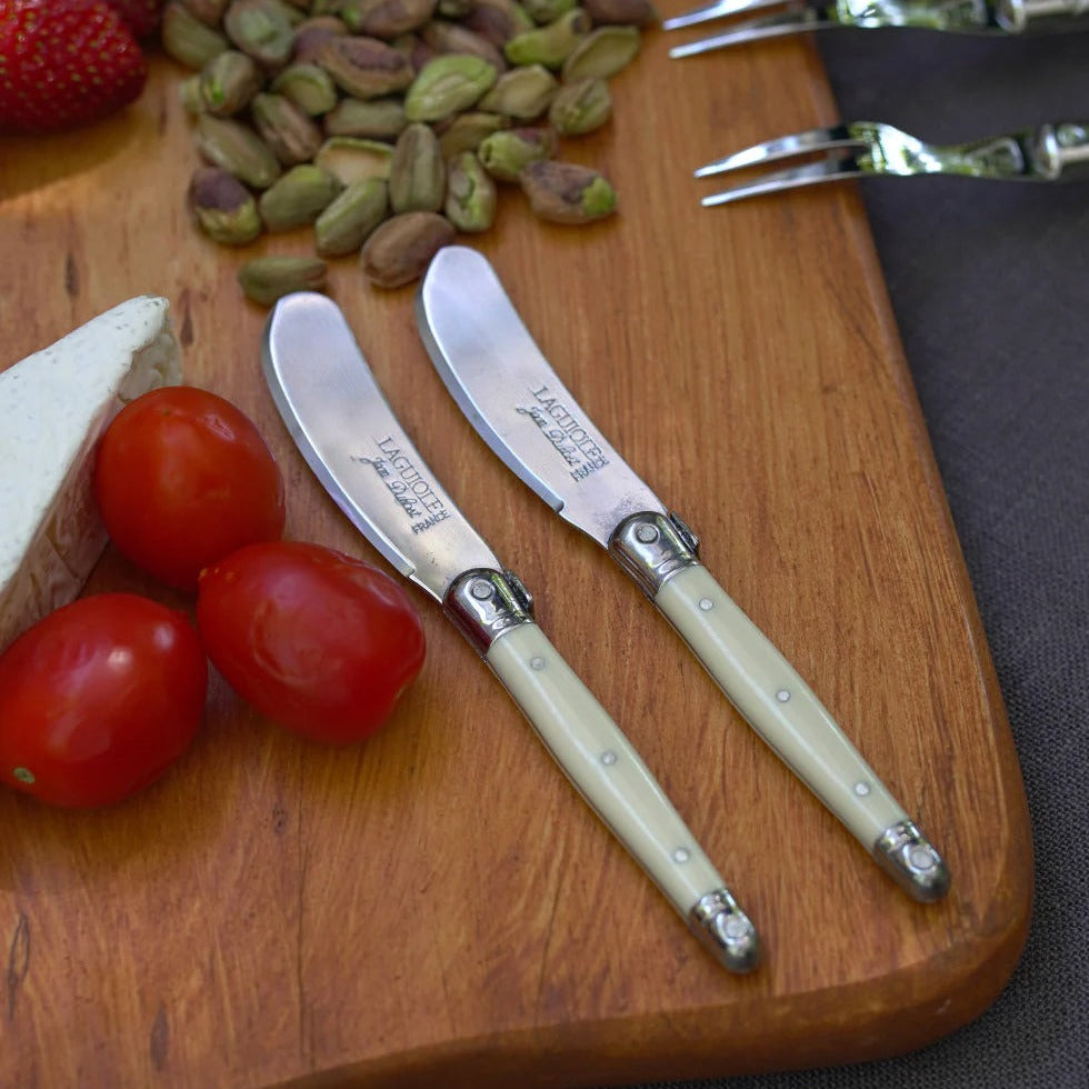 Set 4 Cuchillos Mantequilla Marmol Laguiole