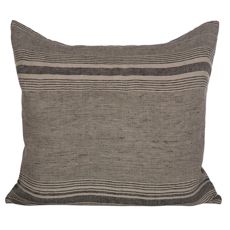 Funda Cojín Nantes Natural / Negro 65x65 cm