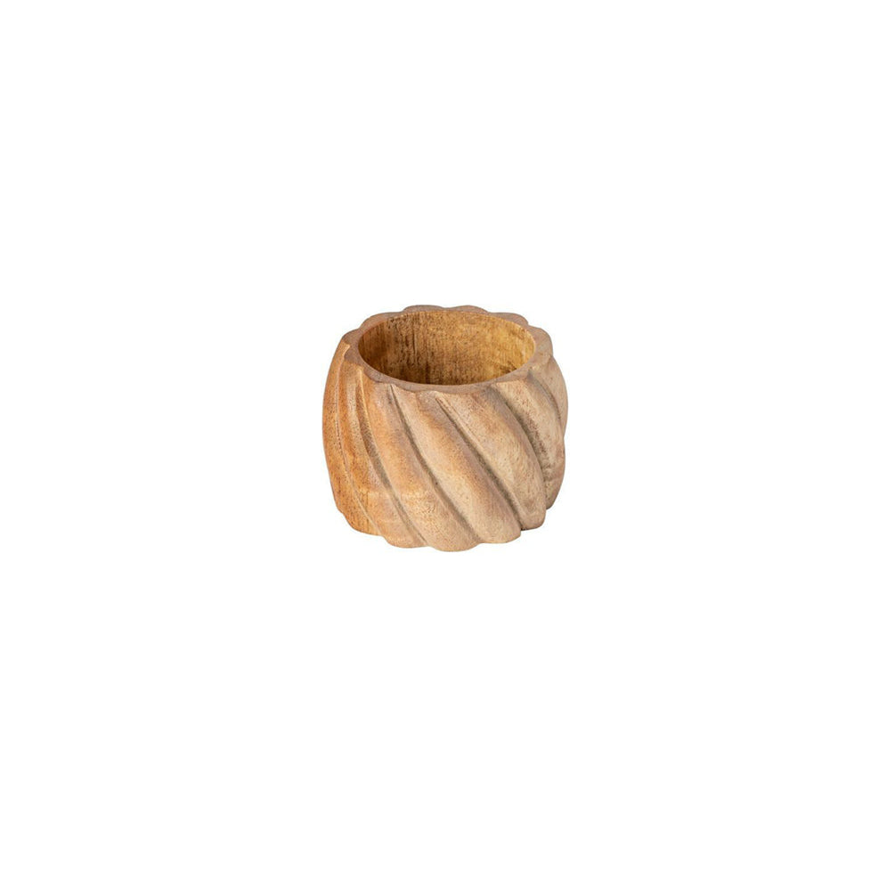 Set 4 Anillos para Servilleta Madera Clara