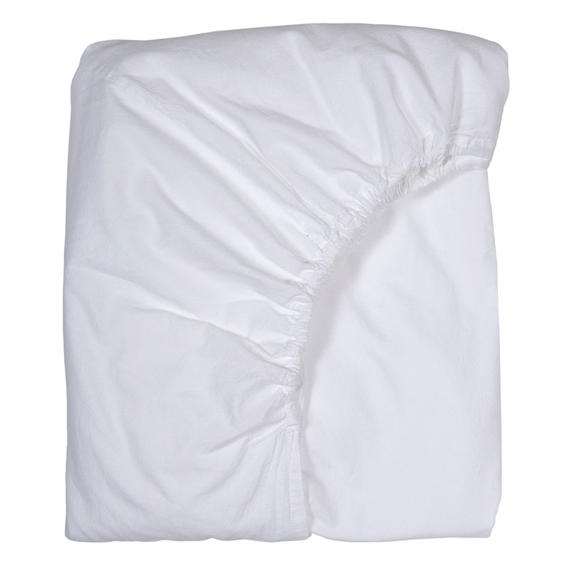 Sábana Bajera Algodón Percal White