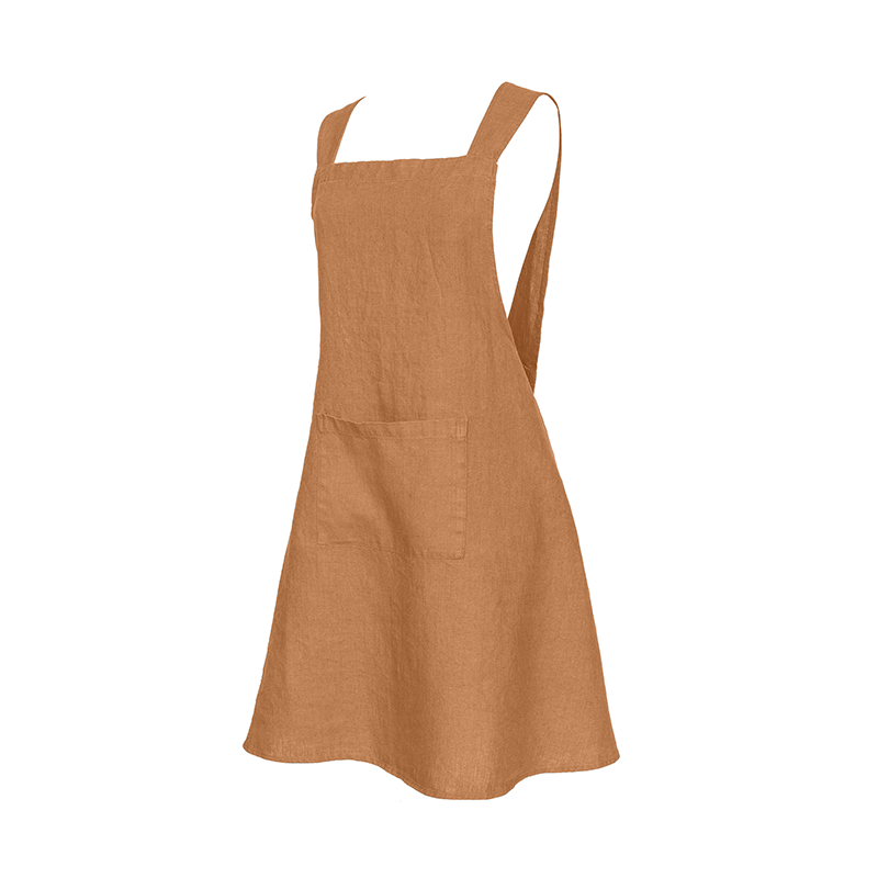 Delantal Lino Kyoto Caramel