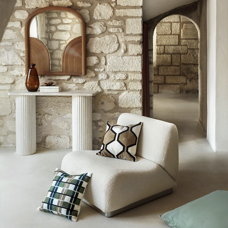 Funda Cojín Algodón Bordado Takayama Pigeon 45x45 cm