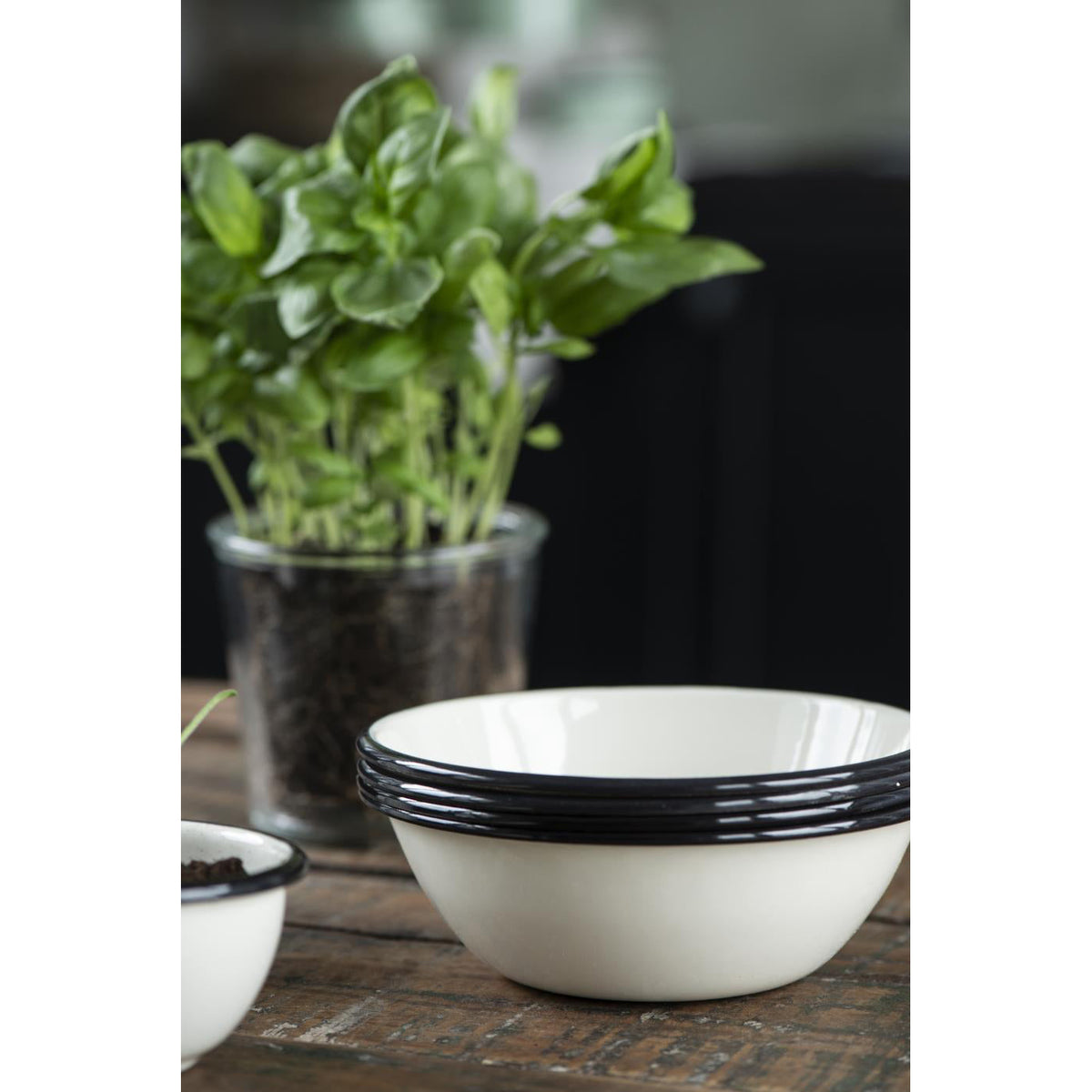 Bowl Enlozado Crema / Interior Blanco