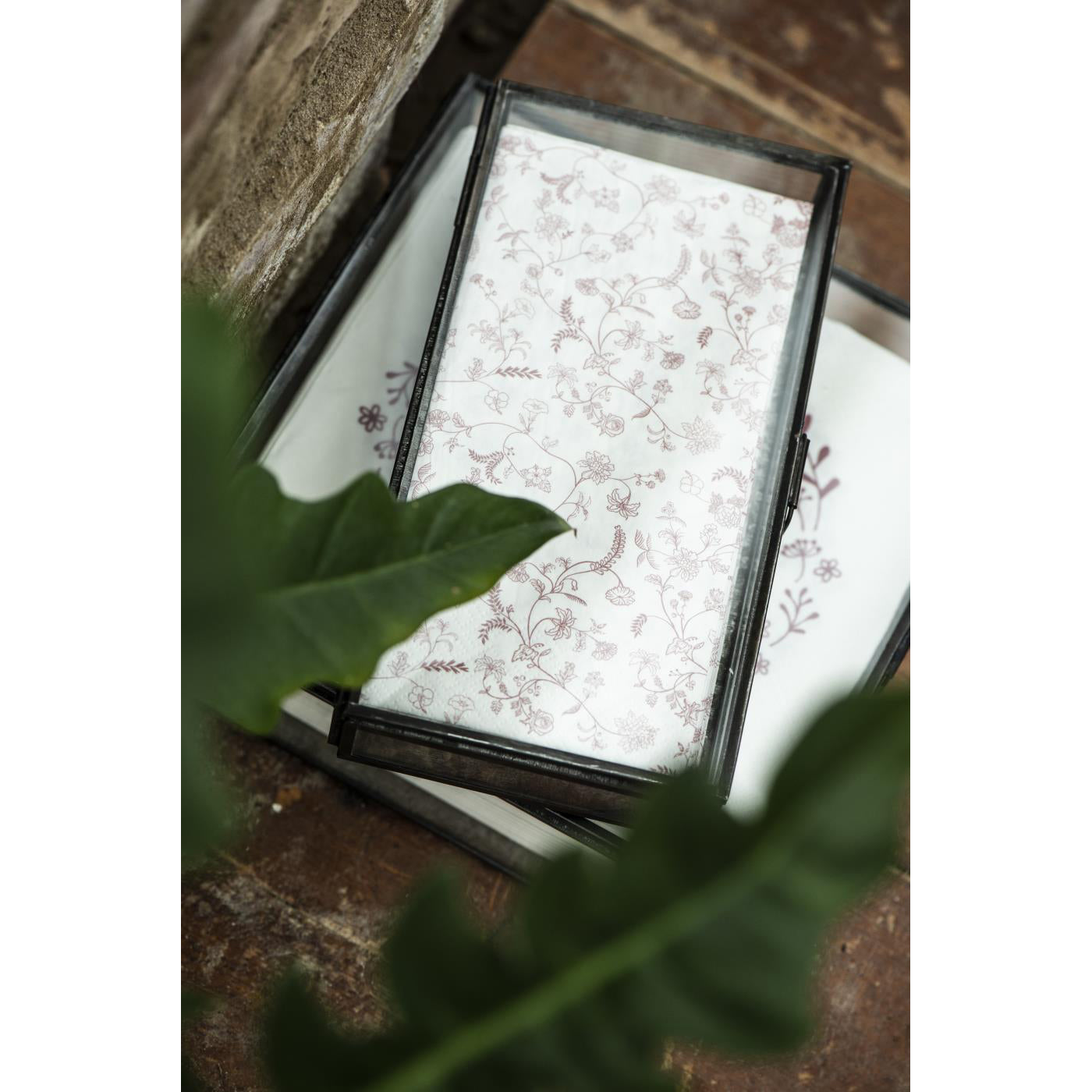 Caja de Vidrio con Tapa Rectangular 12x22 cm