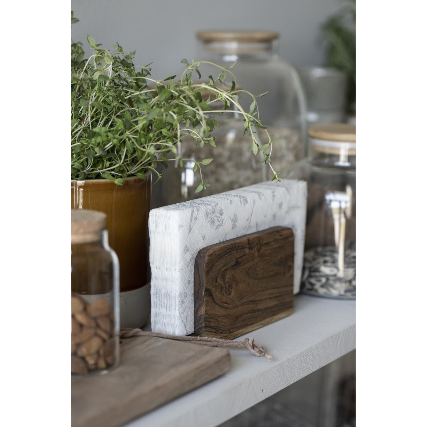 Servilletas Diseño Elementos Naturales Grey 16 unidades de 10x20 cm