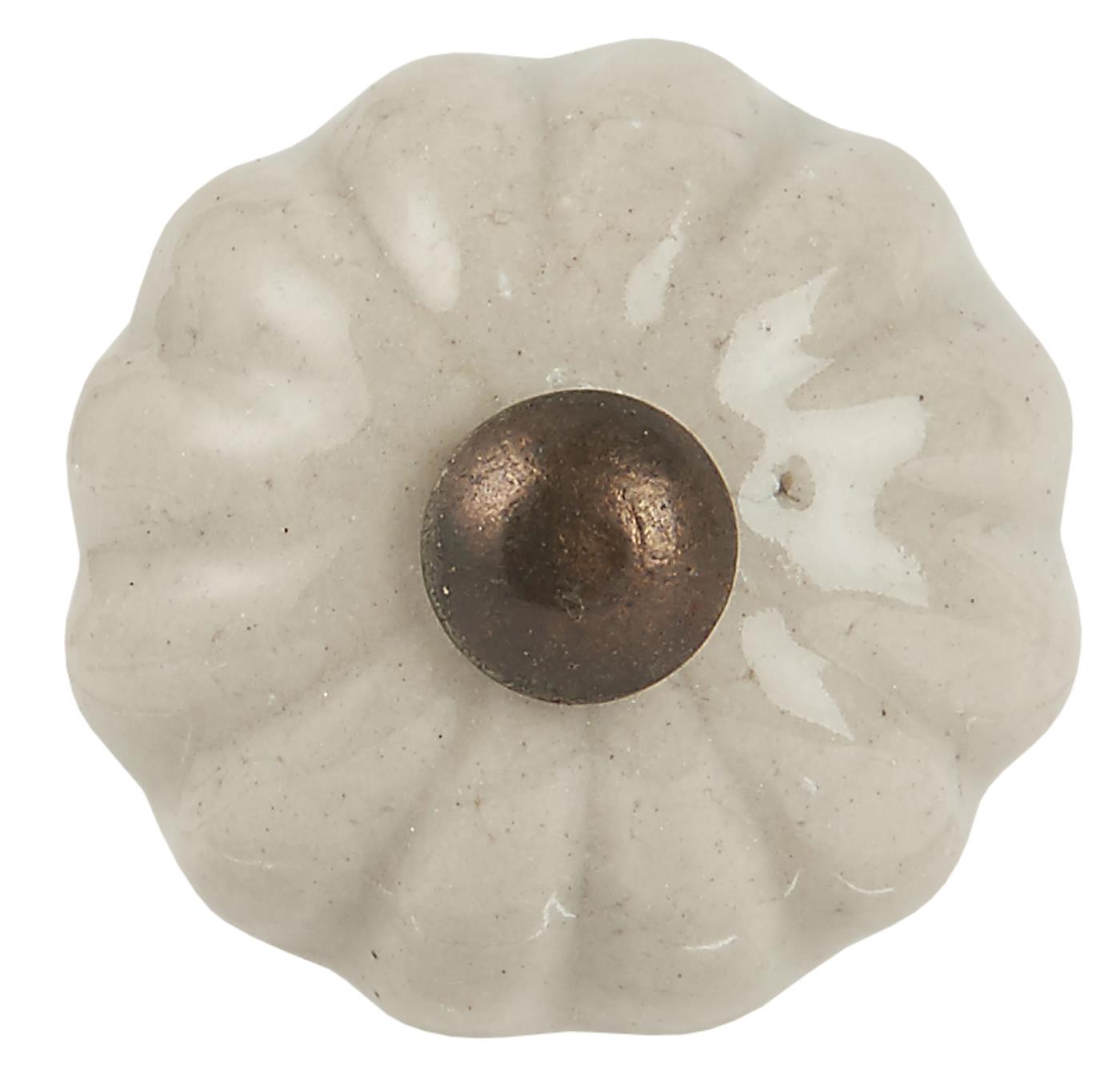 Tirador Cerámica Crema Flor