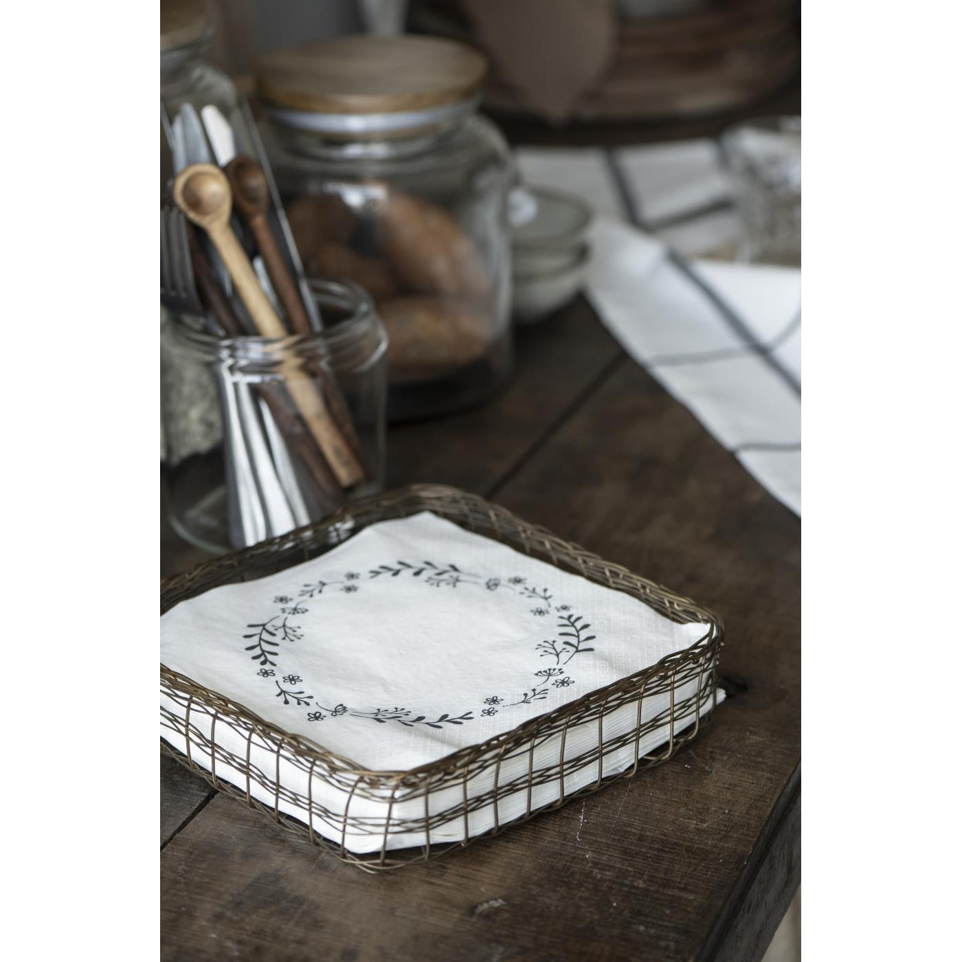 Servilletero Metálico 22x22 cm