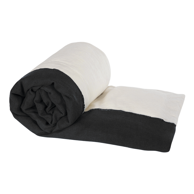 Funda Piecera Lino Goa Noir 85x200 cm