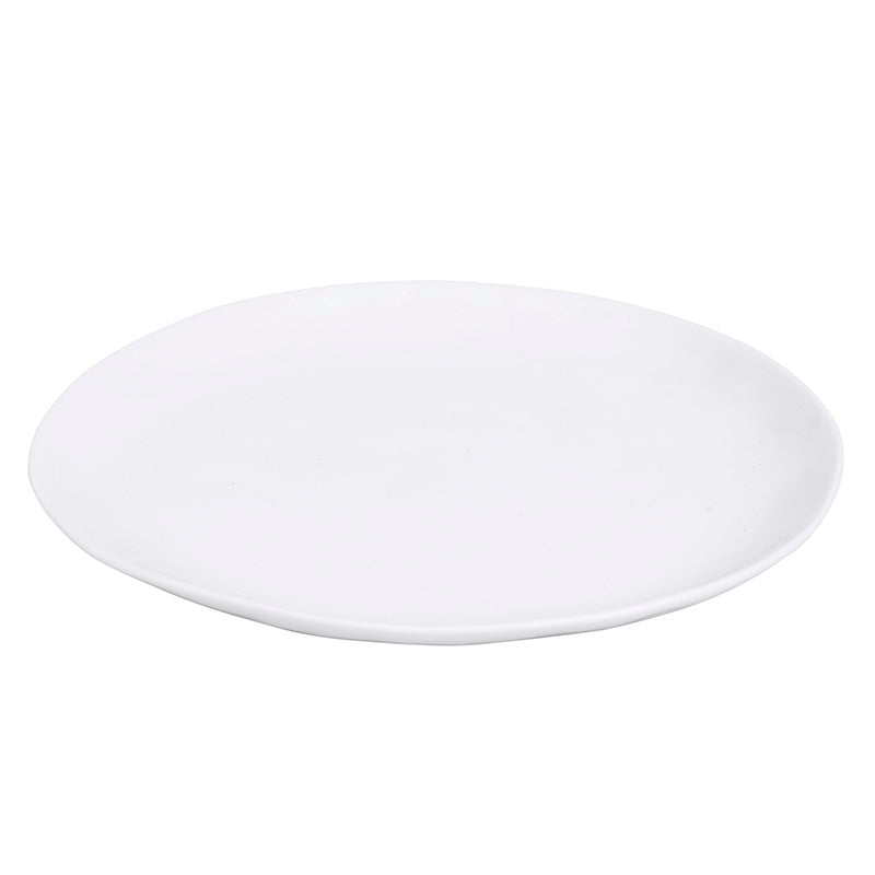 Loza Porcelino Blanco Ovalado Set de 4 Platos Principal 28 cm
