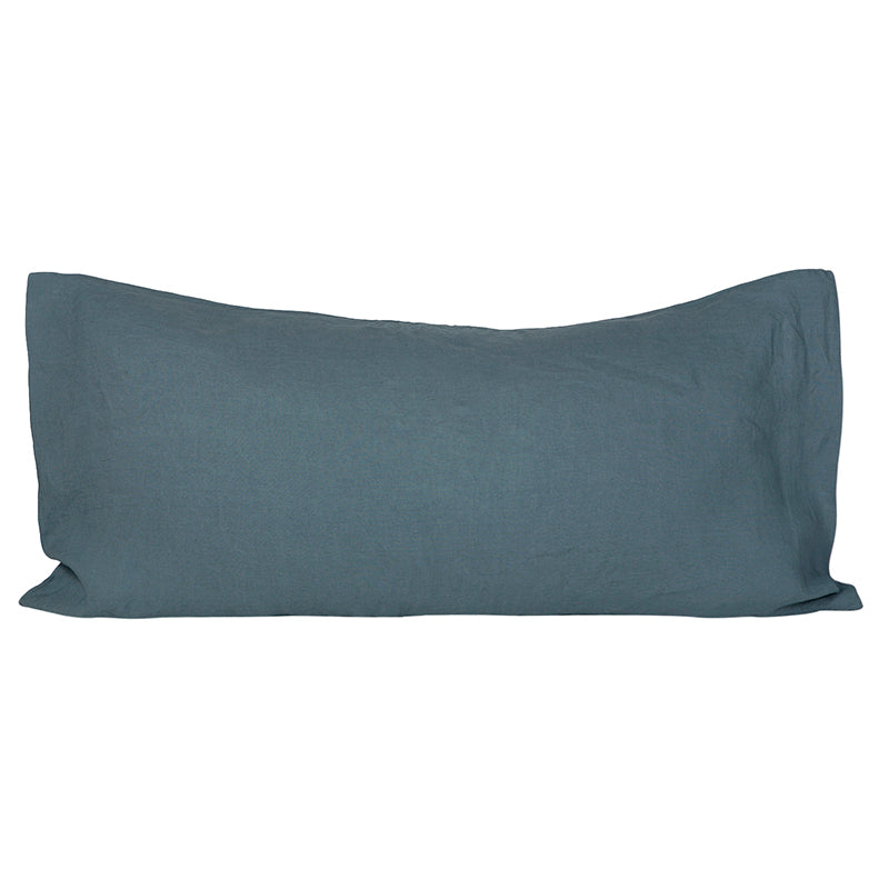 Funda Cojín Lino Viti Bleu Stone 55x110 cm