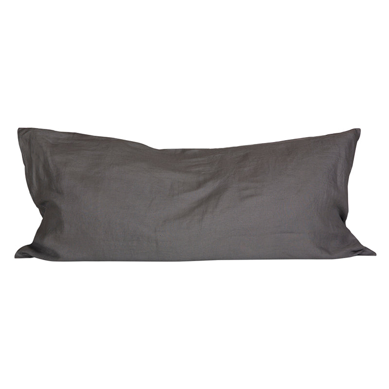 Funda Cojín Lino Ceniza 55x110 cm