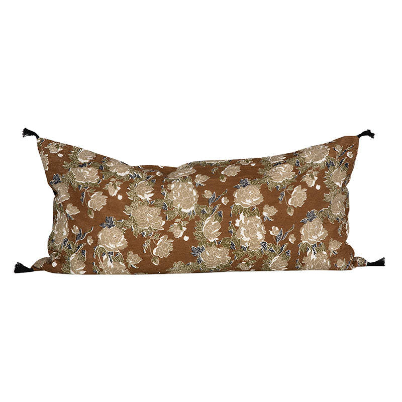 Funda Cojin Lino Kurti Cafe 55x110 cm