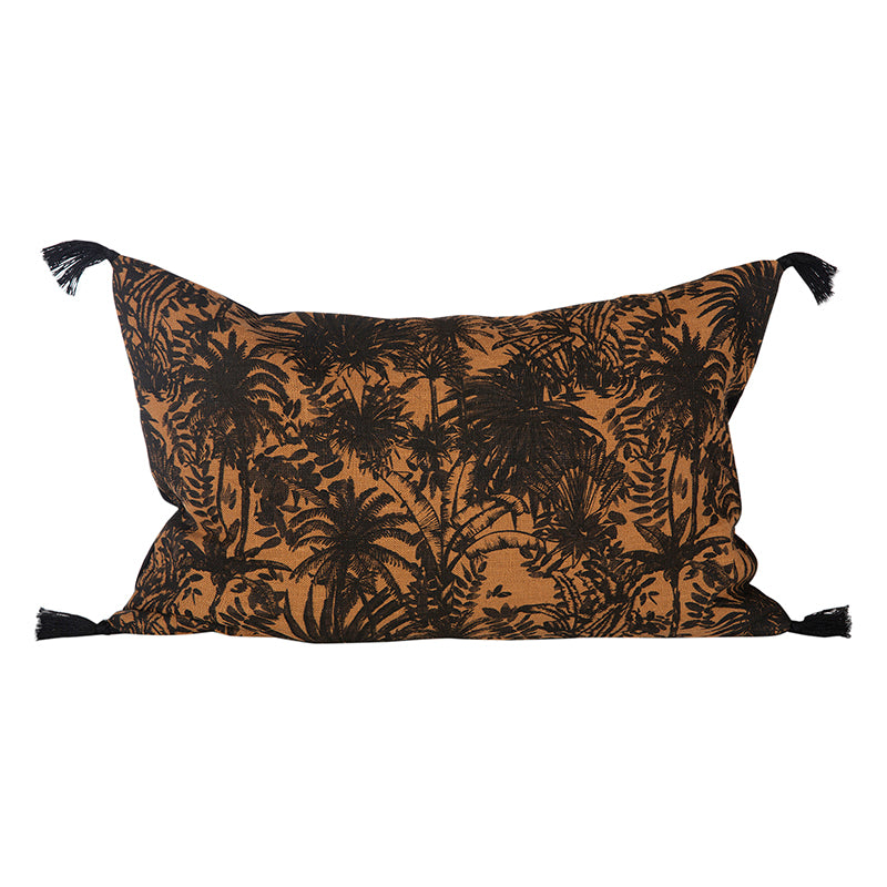 Funda Cojín Lino Mahe Tabac 40x60 cm