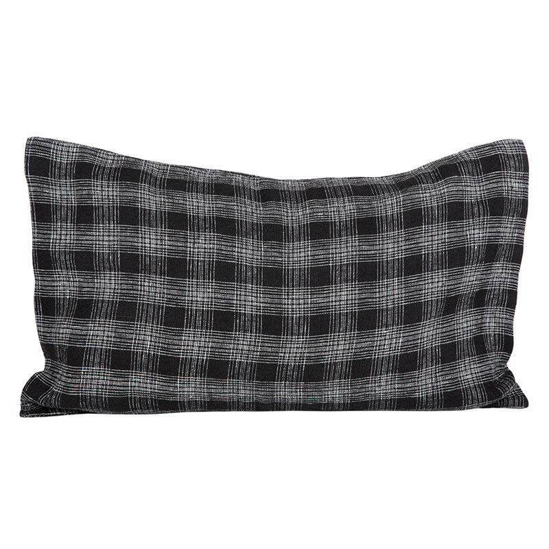 Funda Cojín Lino Monza Noir 40x60 cm
