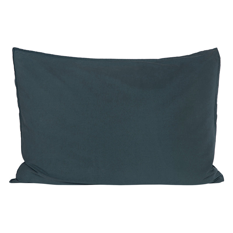 Funda Almohada Algodón Percal Denim Lagoon