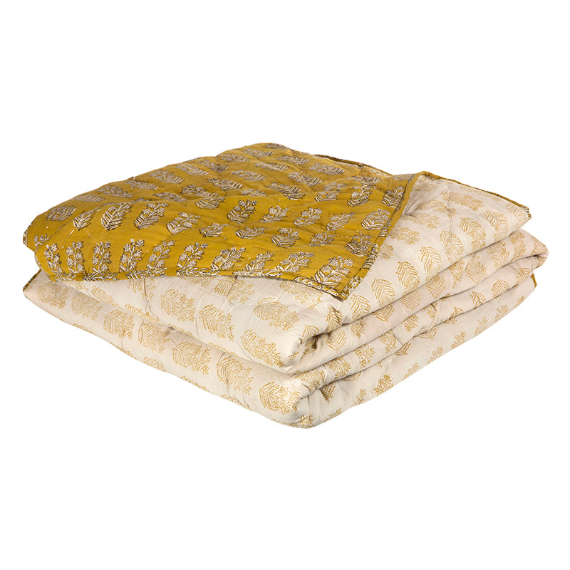 Cubrecama Algodón reversible Bangalore Mustard