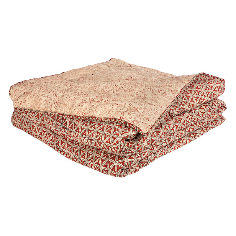 Cubrecama Algodón reversible Chennai Red - Calcuta