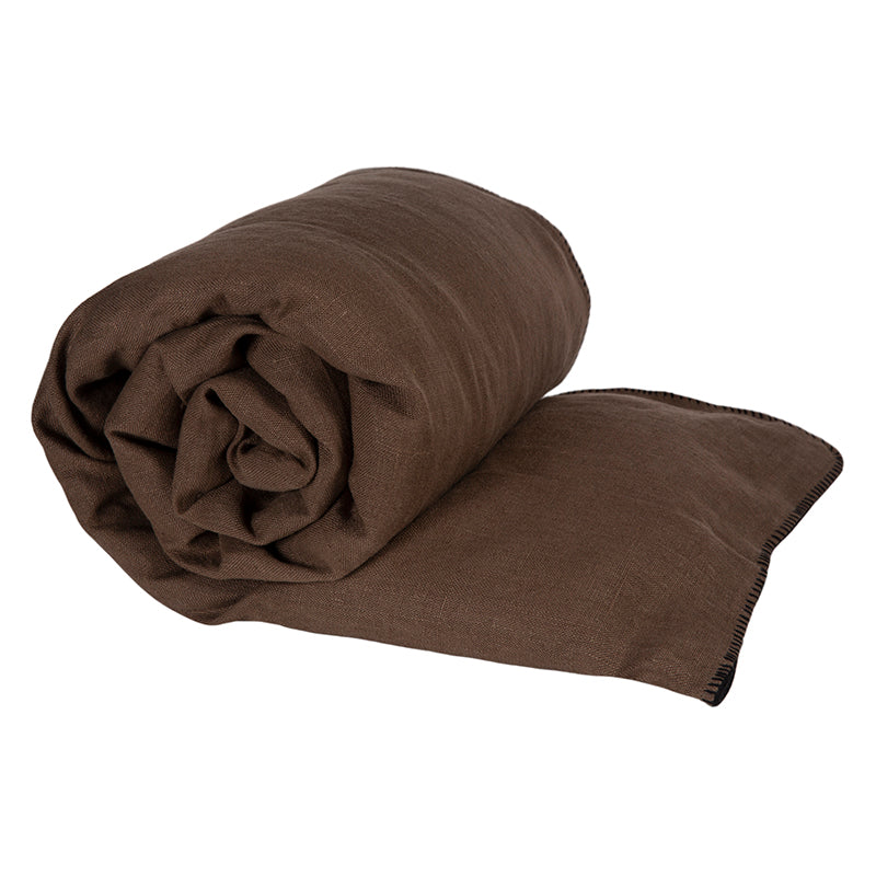 Funda Piecera Lino Mansa Brownie 85x200 cm